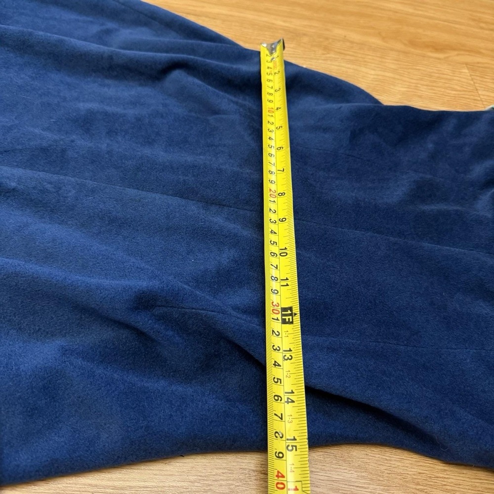 Vintage 70s Maxi Dress Small Blue Velour Sleeveless Retro Party Evening Gown Mod - Picture 5 of 12